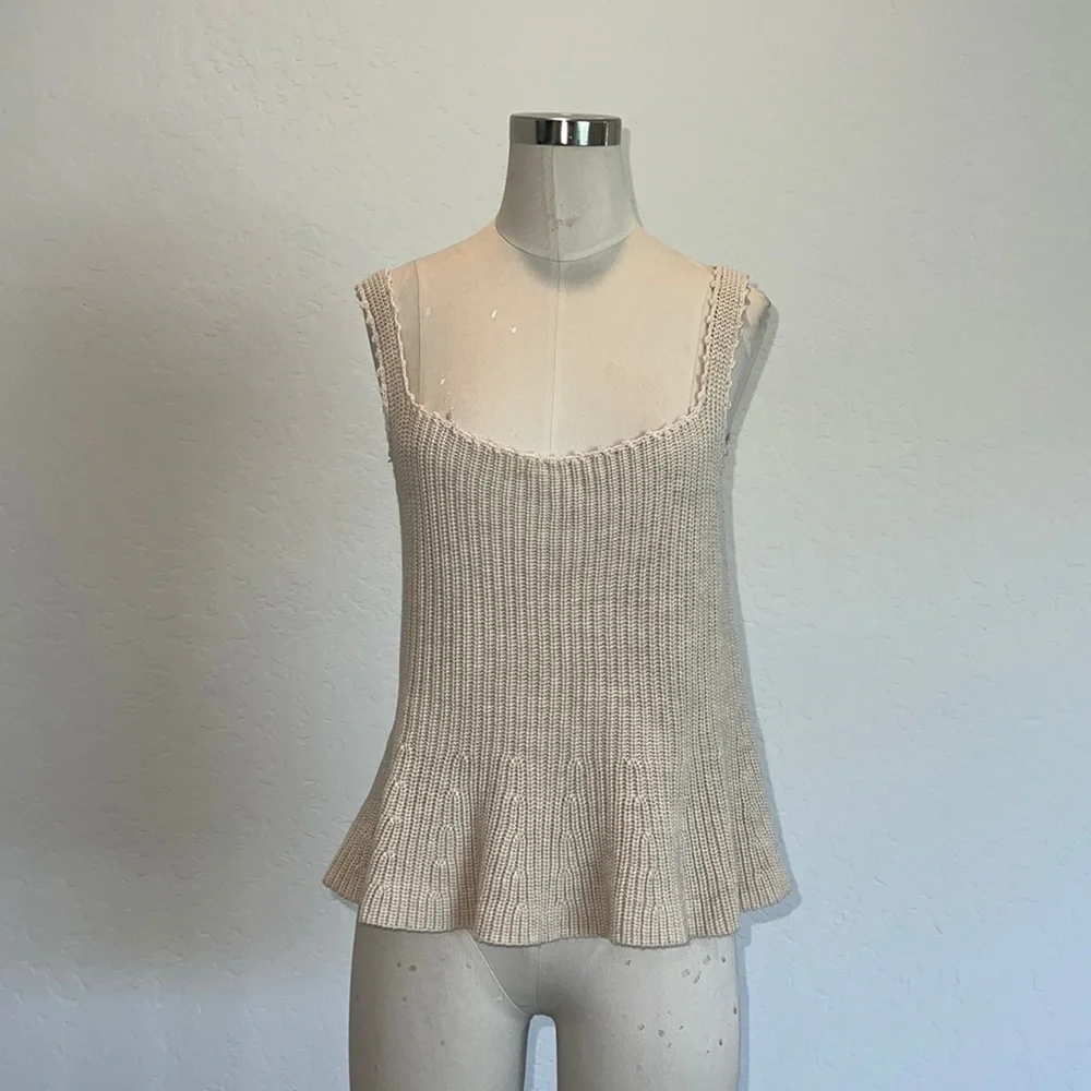 Heartloom Cream Ribbed Square-Neck Tank - Picture 5 of 10